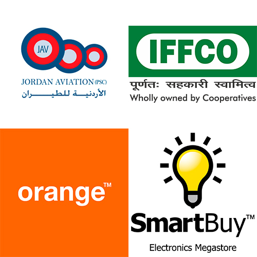 Logos of corporate clients served by Gheras